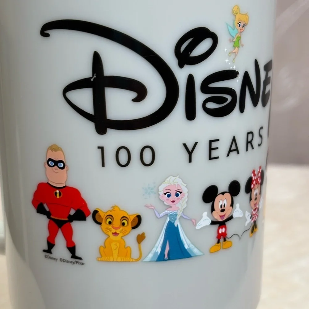 Disney 100 Year Celebration Plastic Cold Cup With Handle, NWT